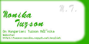 monika tuzson business card